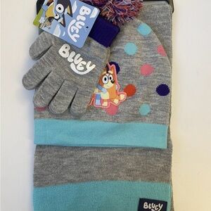 Bluey 3pcs Hat Glove And Scarf Cold Weather Set
